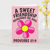 友情は魂をリフレッシュする、クリスチャンカード カード (黄色い花)