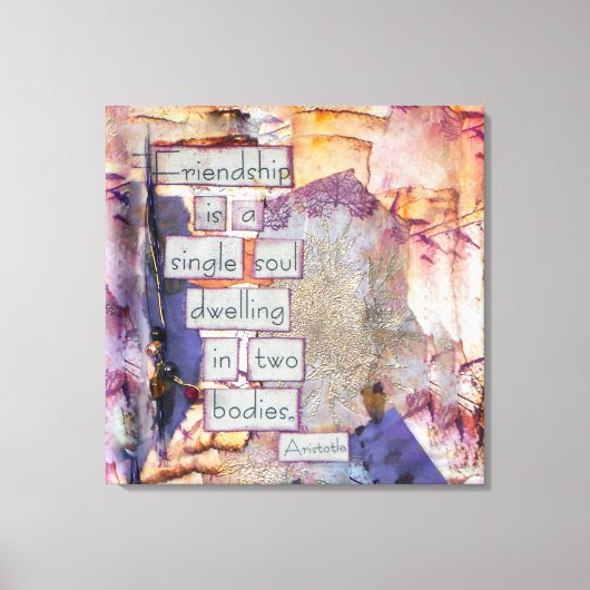 友情は魂独身の芸術だ キャンバスプリント (正面)
