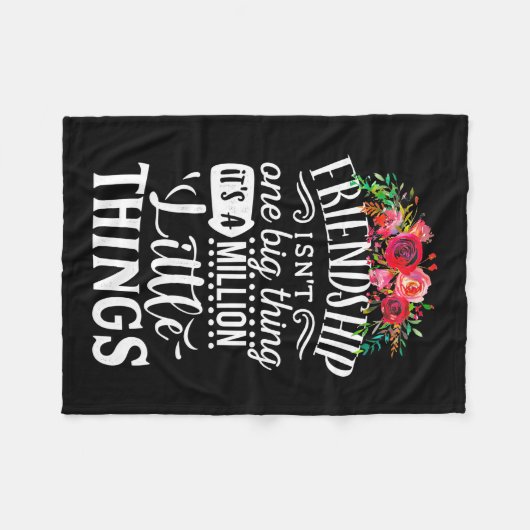 友情は100万の小さなものだ フリースブランケット (正面(横))