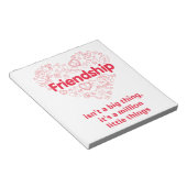 友情は100万物のかわいい引用文 ノートパッド (アングル)