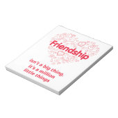 友情は100万物のかわいい引用文 ノートパッド (回転)