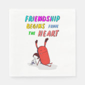 友情は7月から始まるハートデーモン30の友人 スタンダードランチョンナプキン (正面)