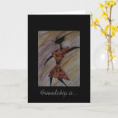 友情は…ノートカード カード (黄色い花)