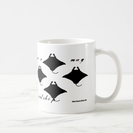 友情へのマグの光線 コーヒーマグカップ (右)