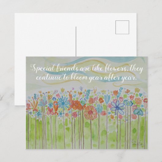 友情への感謝 ポストカード (正面/裏面)