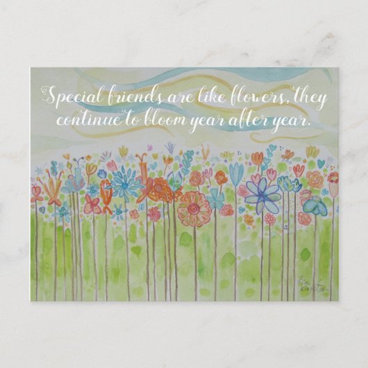 友情への感謝 ポストカード (正面)