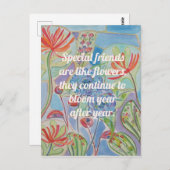 友情への感謝 ポストカード (正面/裏面)