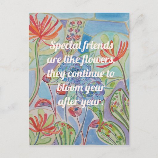 友情への感謝 ポストカード (正面)