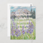 友情への感謝 ポストカード (正面/裏面)