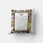 友情への感謝 | BFF 22フォトコラージュ クッション (裏面)