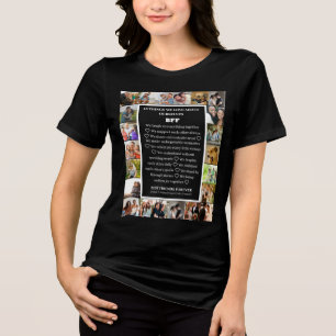 友情への感謝 BFF 22フォトコラージュ トライブレンドTシャツ