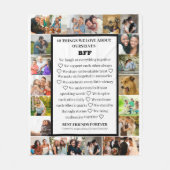 友情への感謝 | BFF 22フォトコラージュ フリースブランケット (正面)
