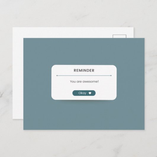 友情やる気を起こさせるソーシャルメディア通知 ポストカード (正面/裏面)