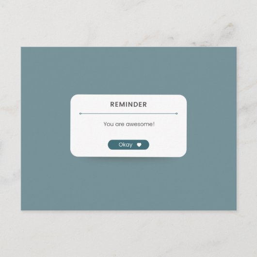 友情やる気を起こさせるソーシャルメディア通知 ポストカード (正面)