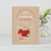 友情を与える感謝のお祝い素朴 招待状 (スタンド正面)