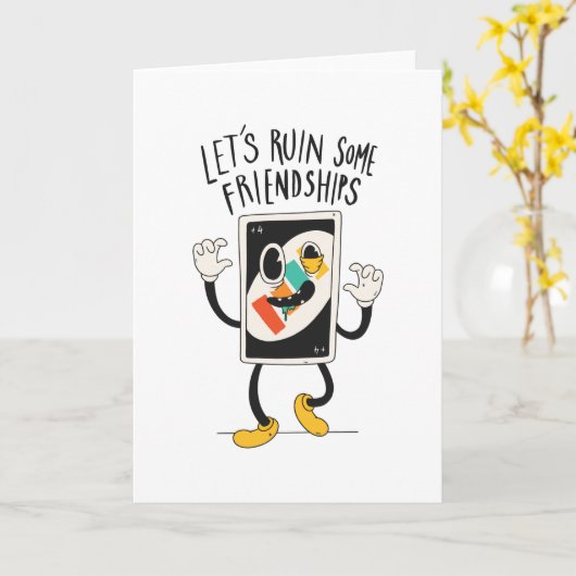 友情を損なう カード (黄色い花)