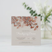 友情を深める |抽象芸術水カラー紅葉 招待状 (スタンド正面)