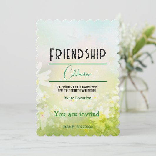 友情を祝う 招待状 (スタンド正面)