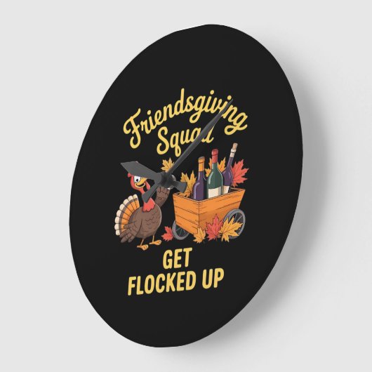 友情を育てるチームがTシャツクラシックを巻き上げる ラージ壁時計 (傾斜)