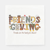 友情を育む友達は私たちが選んだ家族だ スタンダードランチョンナプキン (正面)