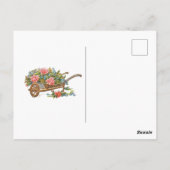 友情を飾るエレガントなタイポグラフィーと花 ポストカード (裏面)