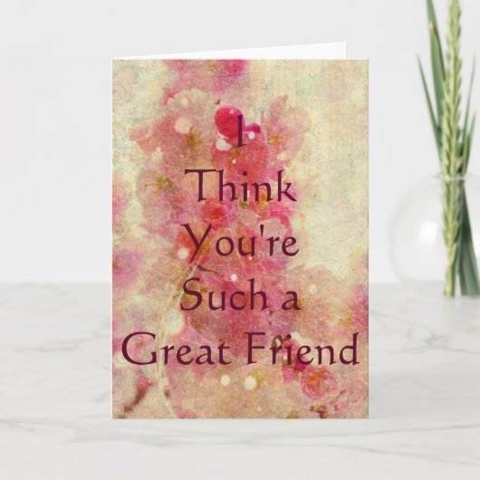 友情アメージング引用文さくらんぼブロッサム カード (正面)