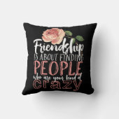 友情カッコいい引用文熱狂する友達 クッション (裏面)