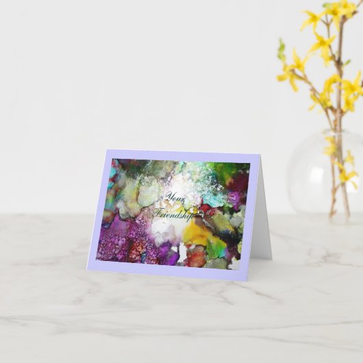 友情カード カード (黄色い花)