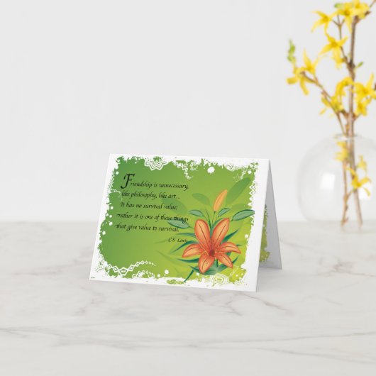 友情カード カード (黄色い花)