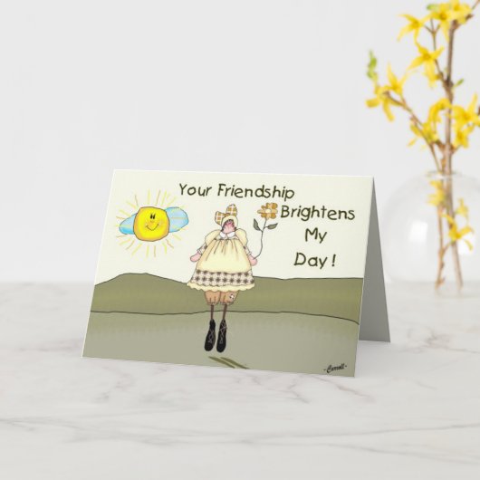 友情カード カード (黄色い花)