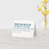 友情カード - 友達は波のようにやって来ては去る カード (黄色い花)