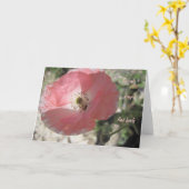 友情カード：繊細なケシ カード (黄色い花)