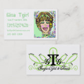友情カード- Ga Tgirlのデザイン 名刺 (正面/裏面)