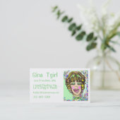 友情カード- Ga Tgirlのデザイン 名刺 (スタンド正面)