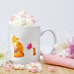 友情キツネとマウス コーヒーマグカップ