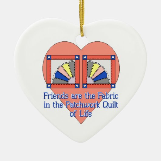 友情キルト セラミックオーナメント (正面)