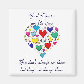 友情ギフト良い友達は星のようなものだ マグネット (正面)