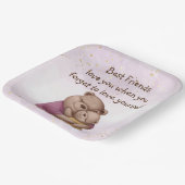 友情テディベア愛感動的する ペーパープレート (傾斜あり)