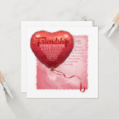 友情ハートバルーン カード (正面/裏面インサイチュ)