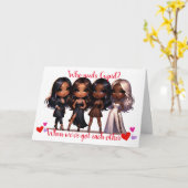 友情バレンタインデーのカード(Galentine's) カード (黄色い花)