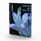 友情パーソナライズされた紫色の花がクローズアップ フォトブロック (右)