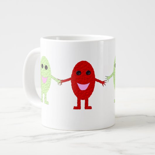 友情ブドウのマグ ジャンボコーヒーマグカップ (正面左)