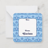 友情ブルームーンキッズスクールバレンタインデー ノートカード (裏面)