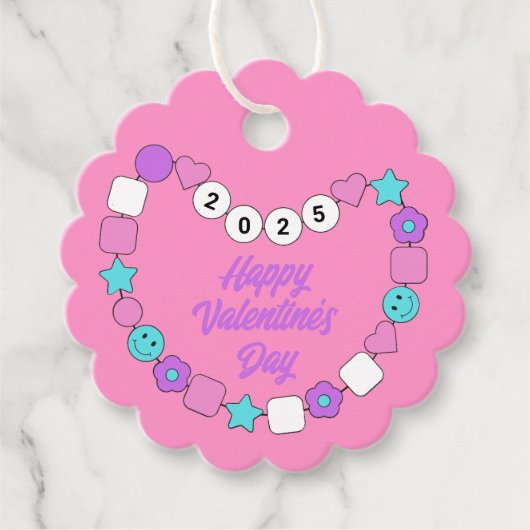 友情ブレスレットベジュエリートバレンタインデー フェイバータグ (正面)