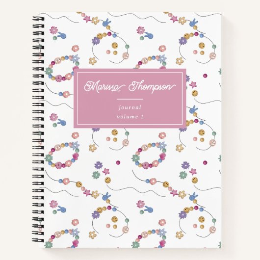 友情ブレスレット ガールアクセサリー ティーンジャーナル ノートブック (正面)