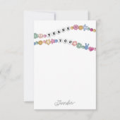 友情ブレスレット ガールアクセサリー 子供用 個別対応 サンキューカード (正面)