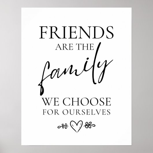 友情ポスター、友人は家族の引用文ポスター ポスター (正面)