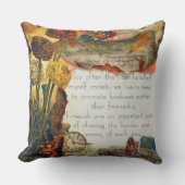 友情ミックスメディア花蝶コラージュ クッション (正面)