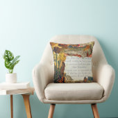 友情ミックスメディア花蝶コラージュ クッション (椅子)