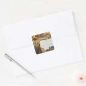 友情ミックスメディア花蝶コラージュ スクエアシール (封筒)